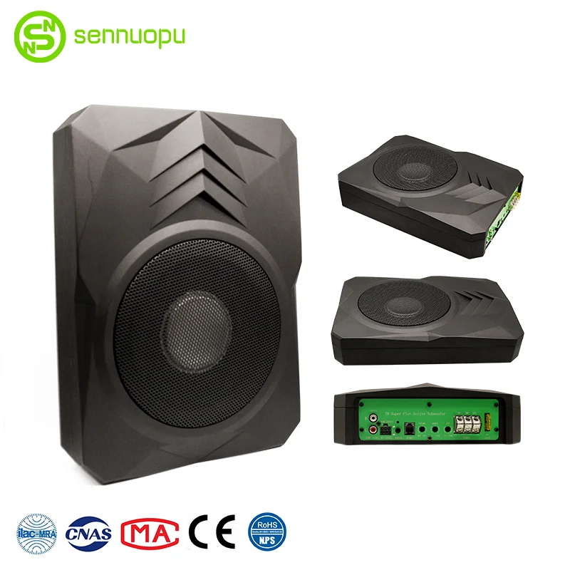 Sennuopu Car Audio Active sub woofer Car Stereo 8 inch Subwoofer Under Seat for Built in Amplifier