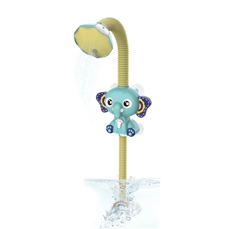  Electric Plastic ABS Bathroom Play Cute Baby Elephant Sprinkler Bath Toy for