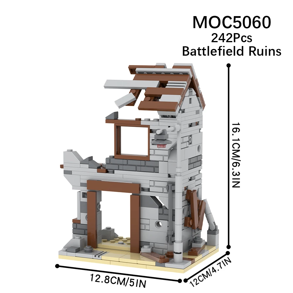 Wholesale Military Battlefield Ruins MOC MOOXI MOC5060 Blocks & Model Building Toys Bricks Promotional Toys Baseplate
