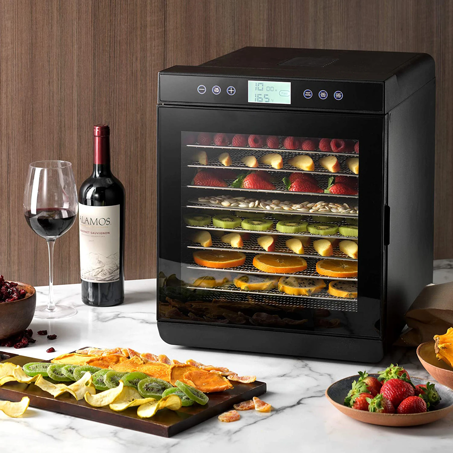 Professional Food Dehydrator Machine with 10 layers of Stainless Steel trays