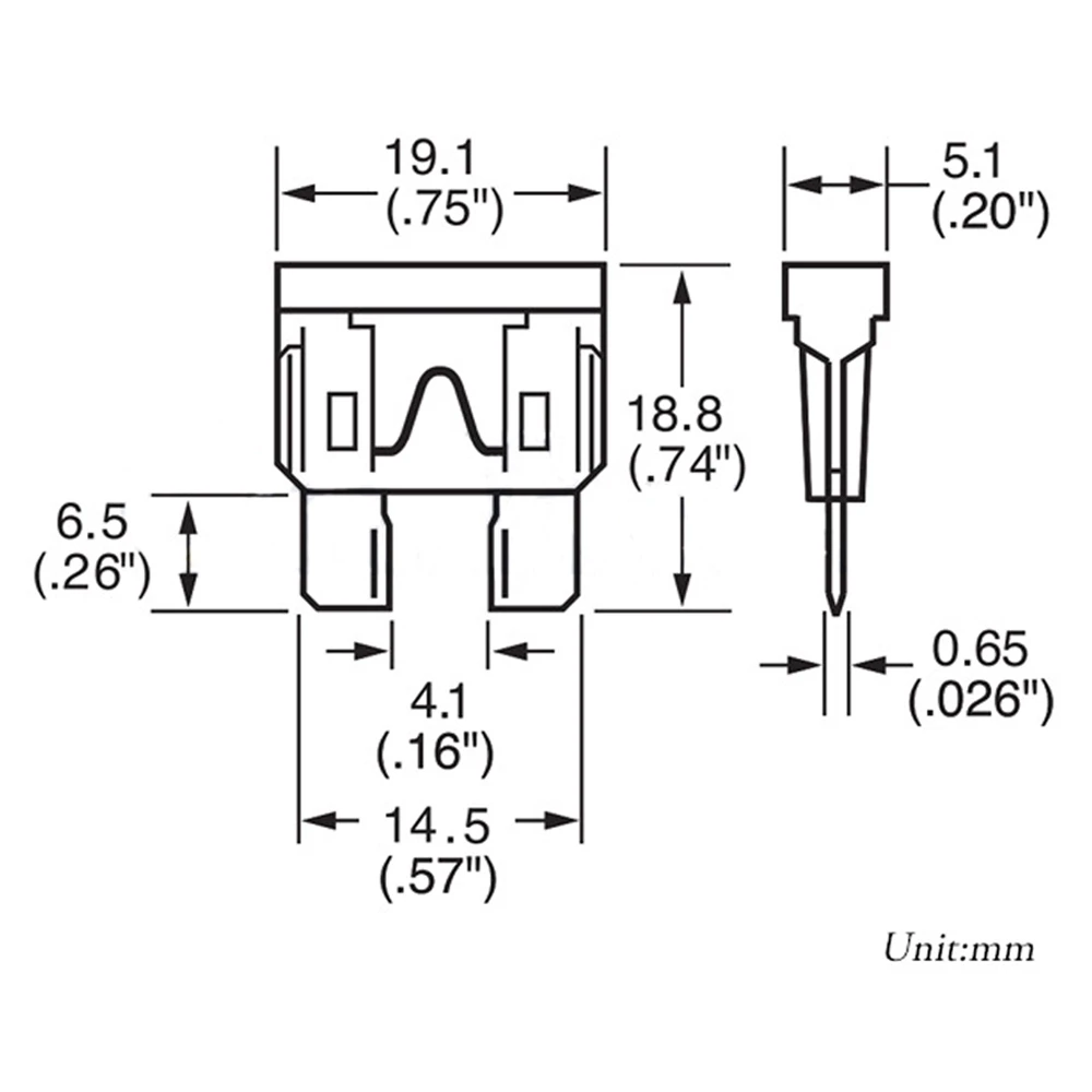 Wholesale Auto Fuse Blade Type 5A 10A 15A 20A 25A 30A Medium fuse