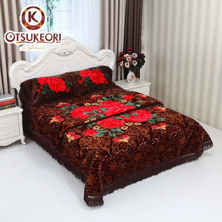 ATE New design korean style polyester Saudi arabia market 8kg one ply printed bedding set