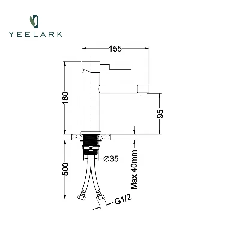Manufacturer Contemporary Water Saving Brushed Gold Deck Mounted 304 Stainless Steel Bathroom Basin Mixer Sink Tap Faucet