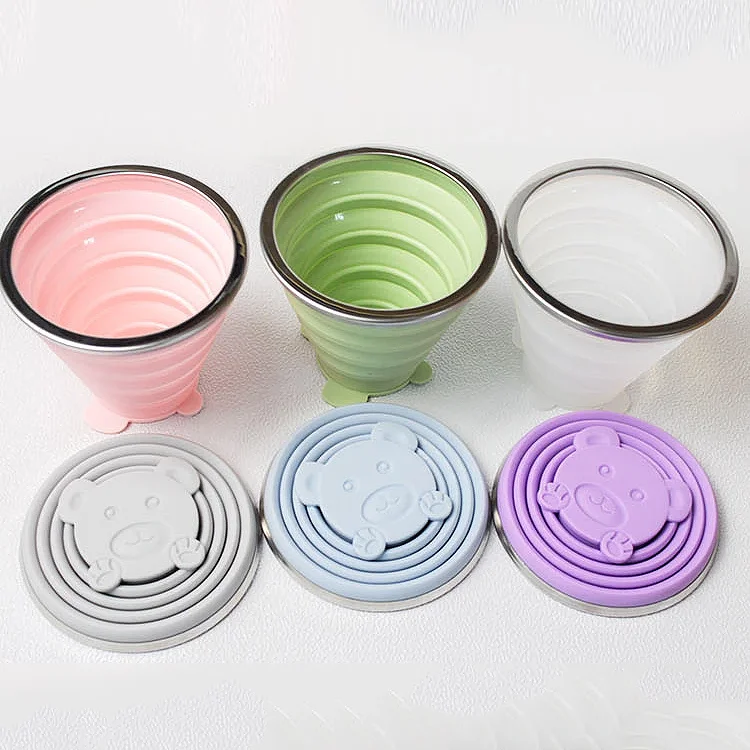 9-year Factory Free Sample Custom Logo Colors Portable Coffee Cup Foldable Silicone Collapsible Cup For Outdoor