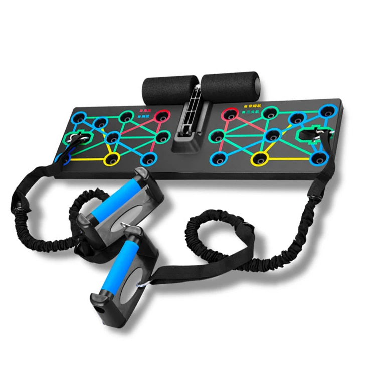
2021New Design Gym Equipment abdominal sit-up Board Chest Muscle Training Bracket 12 in 1 Multi-function Push Up Board System 
