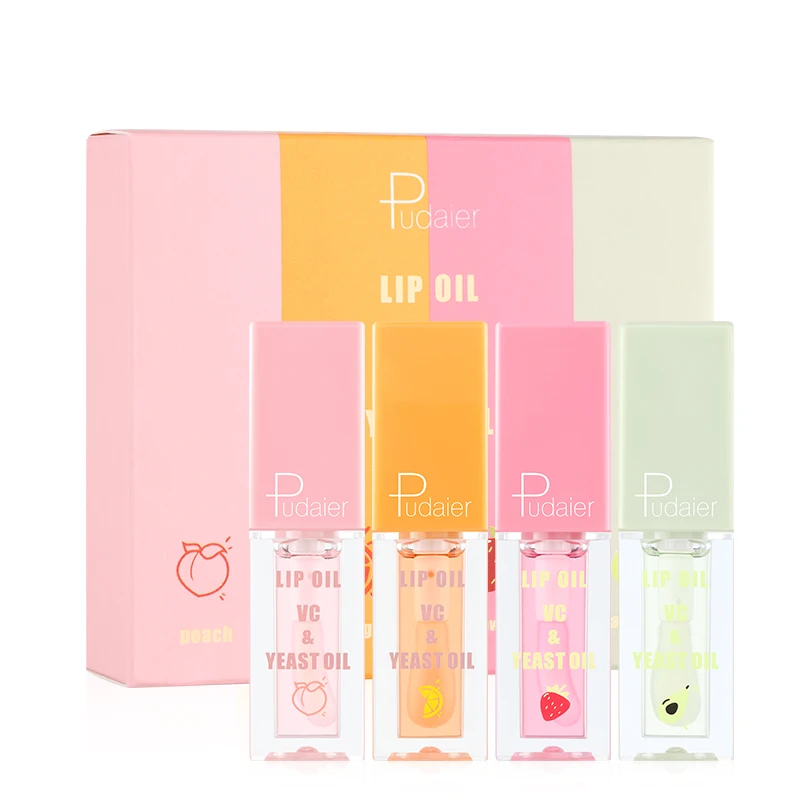 Wholesale Price Pudaier Brand Lip Gloss Moisturizing Lip Oil Set Transparent Lipstick Makeup