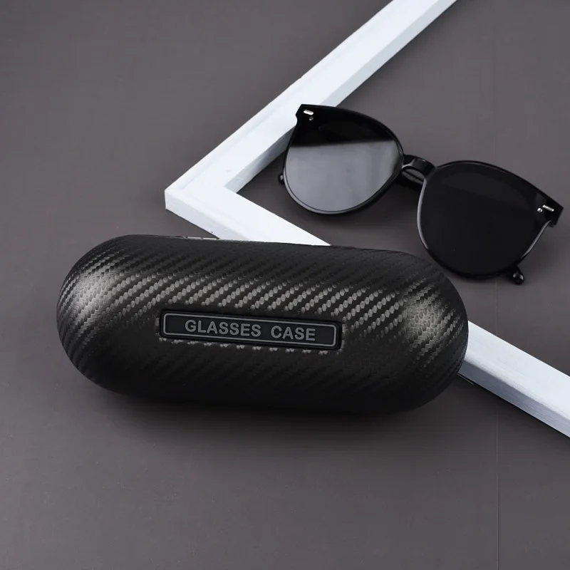 Thickened Carbon Fiber Leather Glasses Case Optical Myopia Glasses Case Sunglasses Case Sun Glasses Box customization