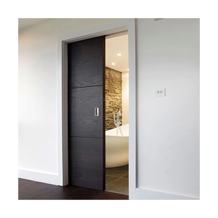 factory directly supply customized interior wooden door modern design sliding pocket door