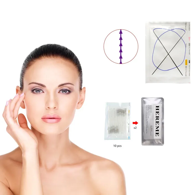 Heremefill Multi-thread 23G 38mm/60mm face lifting polydioxanone v lifting pdo thread suture with filling