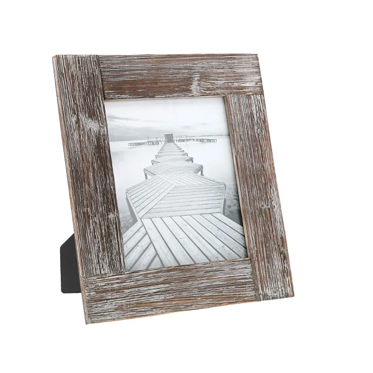 Wooden Rustic Logo Picture Frame Horizontal and Vertical Formats for Wall and Tabletop
