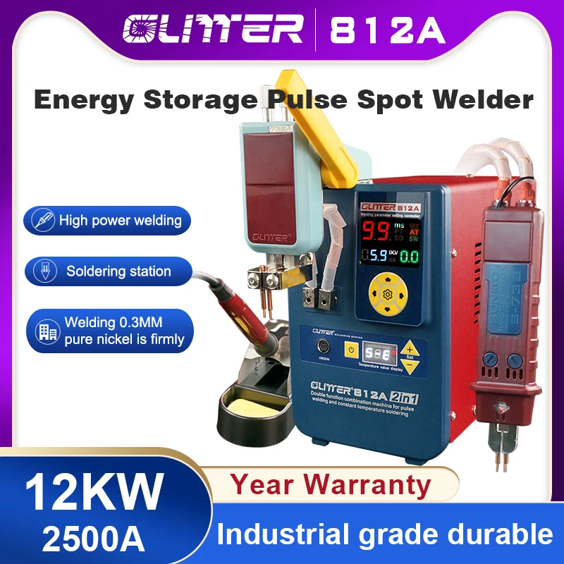 Best 12KW 812A Spot Welding Machine Energy Storage Small Welding Battery Stainless Steel Iron Nickel Mobile Welder Soldering iro