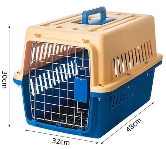 Hot Sale Dog Transport Box Airline Approved Pet cat Carrier bag Plastic House Pet Cages
