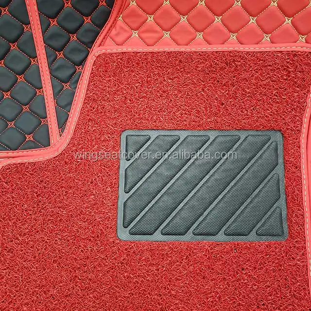 3D 5D 7D car mats factory wholesale double layers for black-red patrol 2010-2019