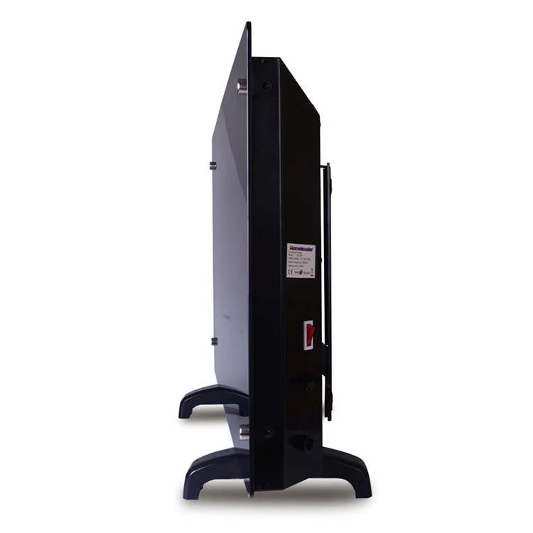 Adjustable thermostat freestanding overheat protection glass panel convector heater