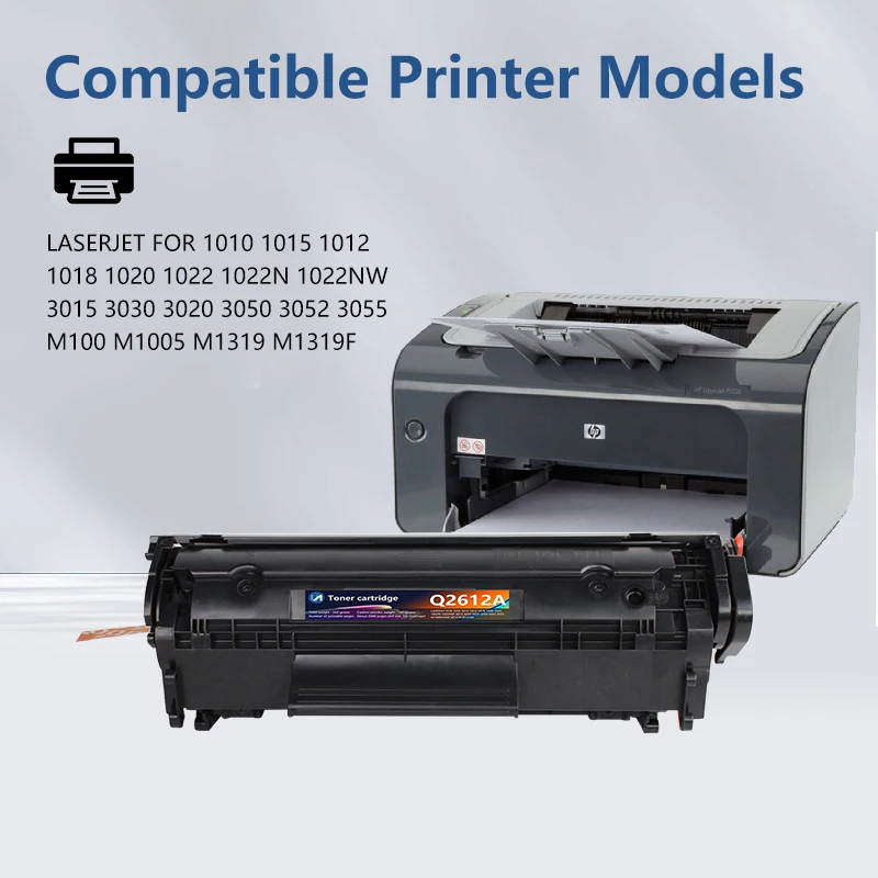 Q2612A For hp Toner cartridge Black premium toner cartridge compatible with  Laserjet 1010 1012 1015 1018 1022 1022