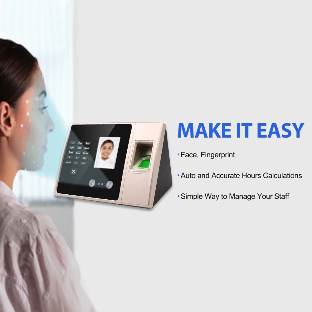 Efficient Biometric Face Time Attendance System with Fingerprint Reader FA02