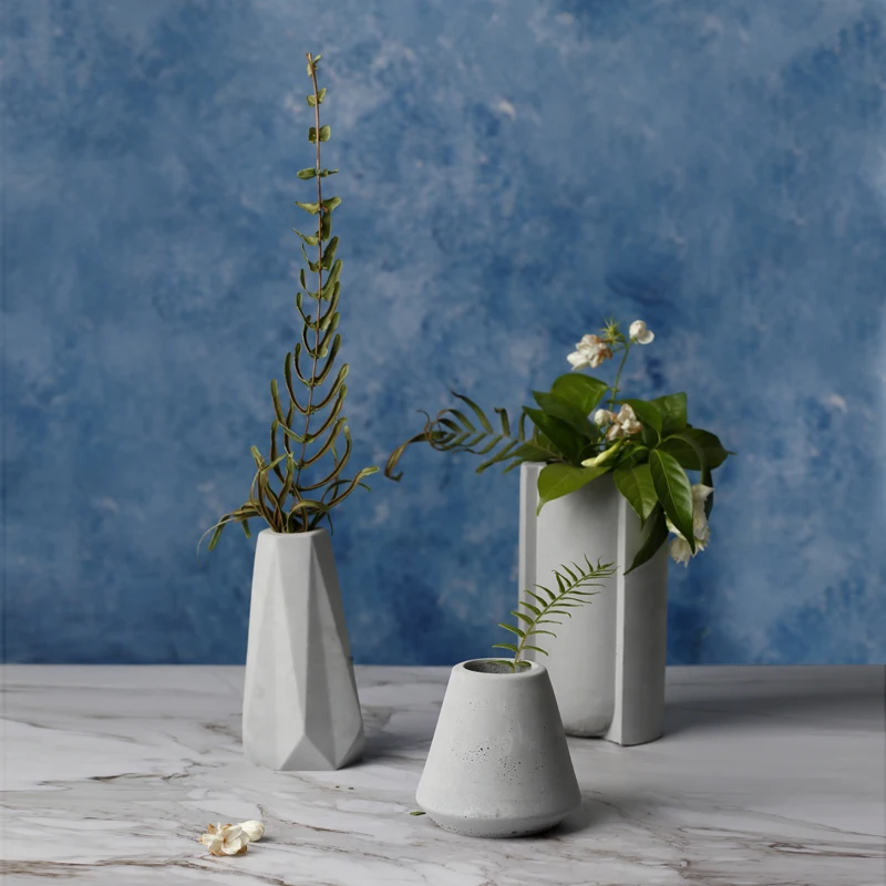 
 Домашний декор, креативный серый круглый бетонный суккулент, комбинированный цветочный горшок для посадки  