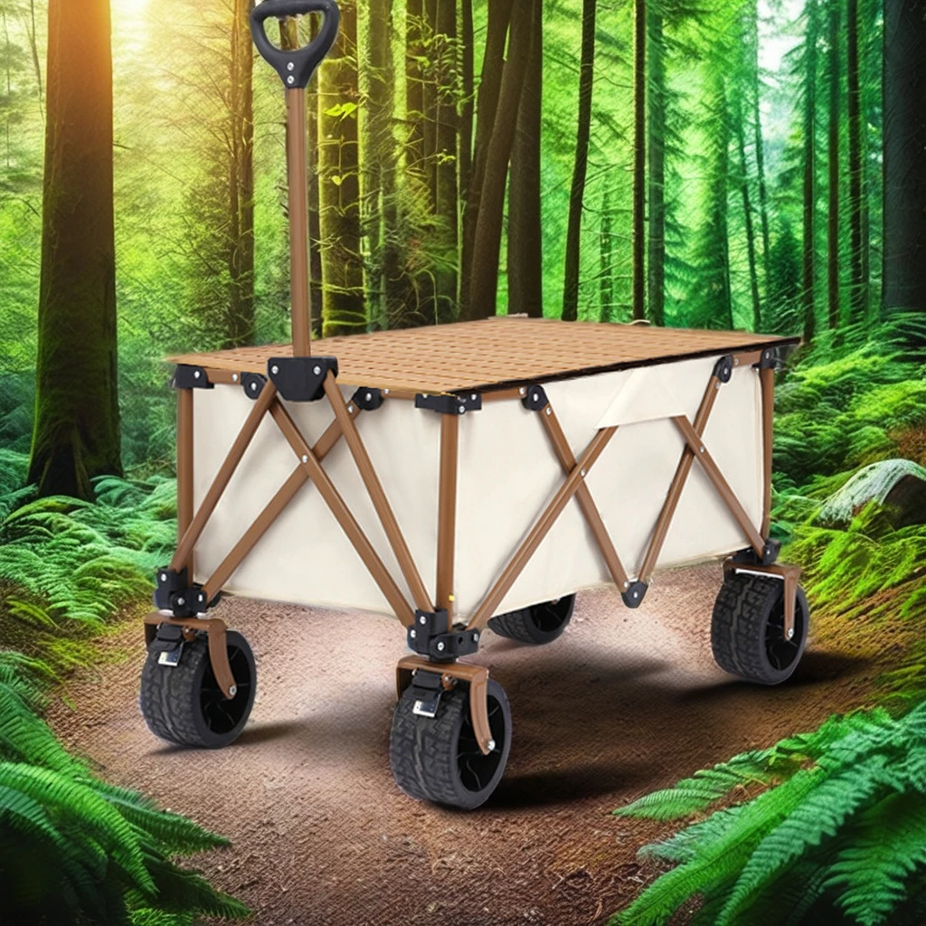 High Quality Foldable Child Cargo Wagon Outdoor Camping Trolley Cart Manufactured with Durable Materials