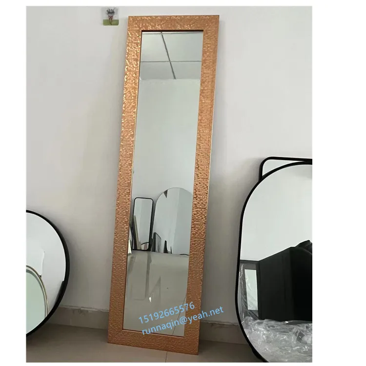 Wholesale gold PS plastic framed mirror with mouldings for leaner  wall mirror dressing  in size 30x40x50x70 50x160cm  Espejos