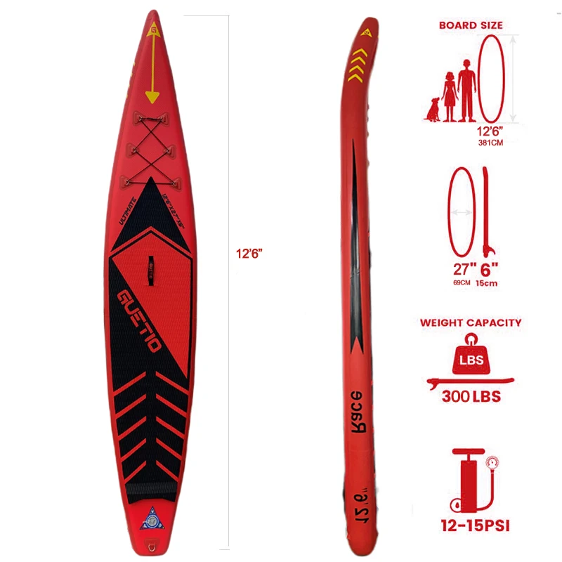 OEM ODM Paddel 381cm pvc customizable board sup bord wholesale sup paddle board surfing water sports inflatable sup board