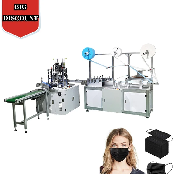 MAX 200 pcs/minFactory Mask Making Machine Automatic Disposable Mask Production Machine Surgical Dust Face Mask Making Machine