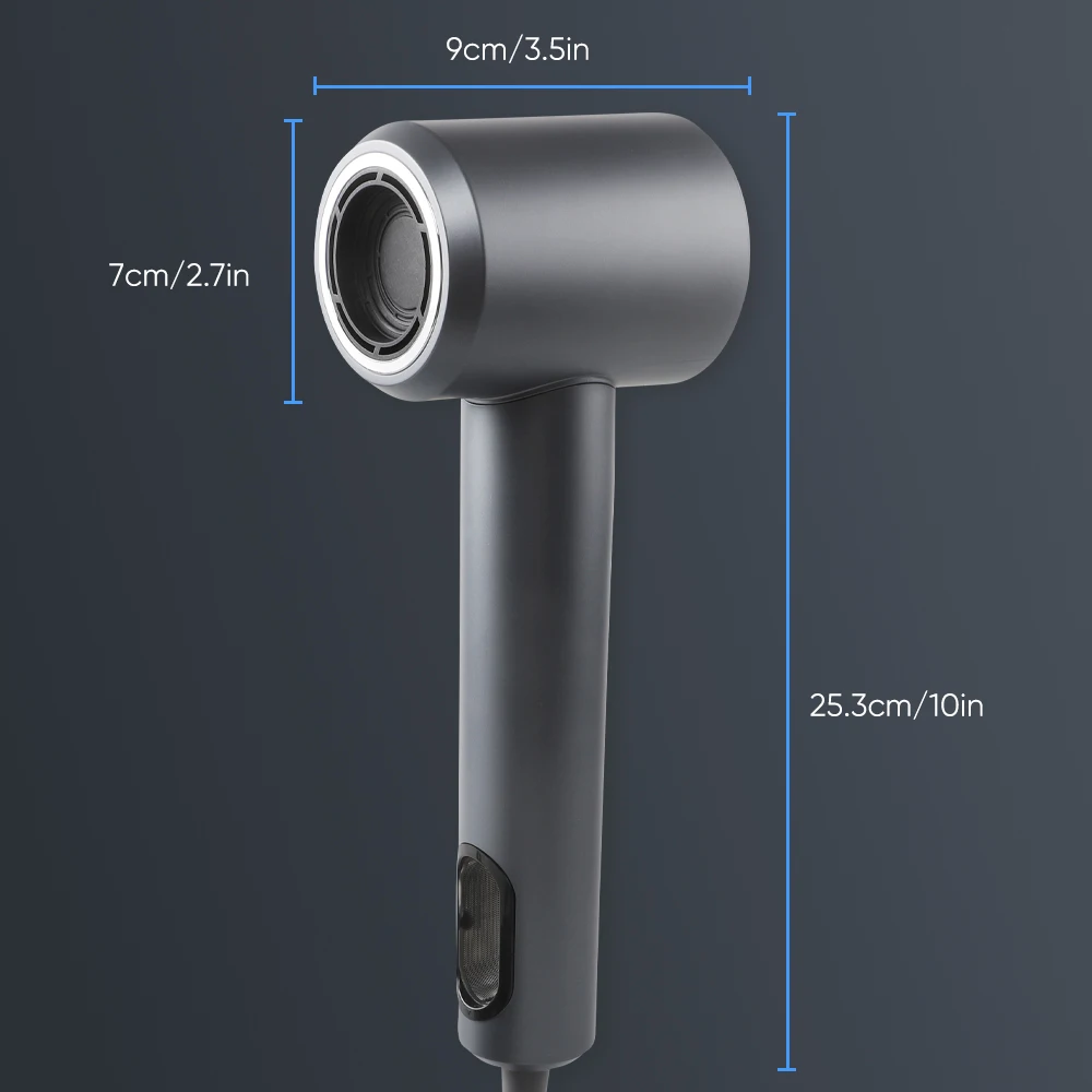 High-Speed Brushless Motor Negative Ionic Blow Dryer Lightweight Low Noise Negative Ionic Blow Dryer 1500W Hair Dryer