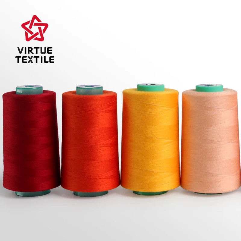Poly Poly Core Spun Yarn hilo chino 40/2/3 5000y dyeing tube factory directly manufacturer for sewing