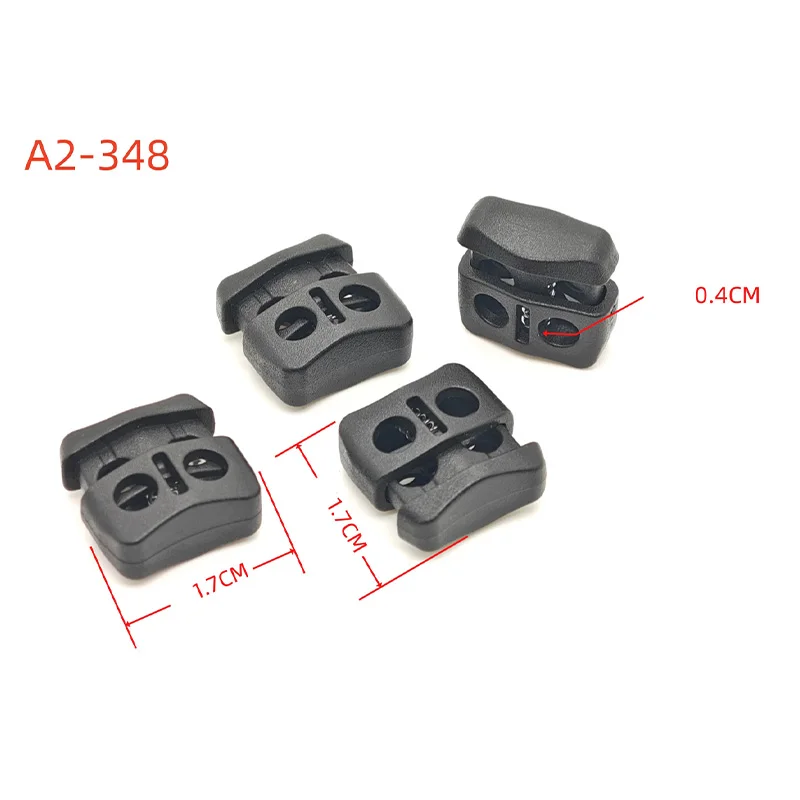 High Quality Customized Logo Elastic Rope End Clamps Rope End Clasp Adjustable Brace Rope Lock Toggle Cord Lock Stopper