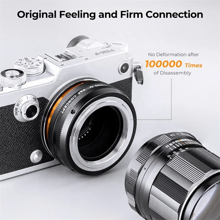 K&F Concept Lens Mount Adapter M42-M4/3 IV Manual Focus Compatible with M42 Lens and Micro Four Thirds (M4/3) Mount Camera