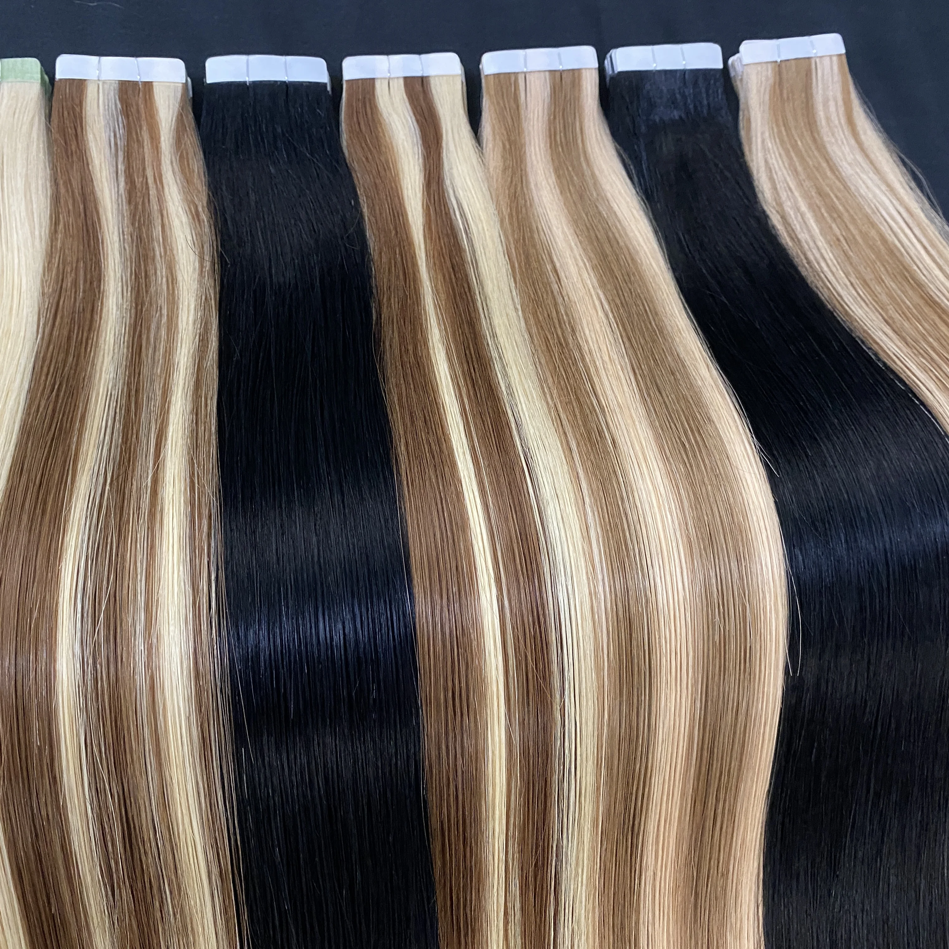 2022 hot sale vietnam tape hair Double Sided Tape Hair Extensions skin weft Double Drawn Invisible Blonde Tape in Hair Extension