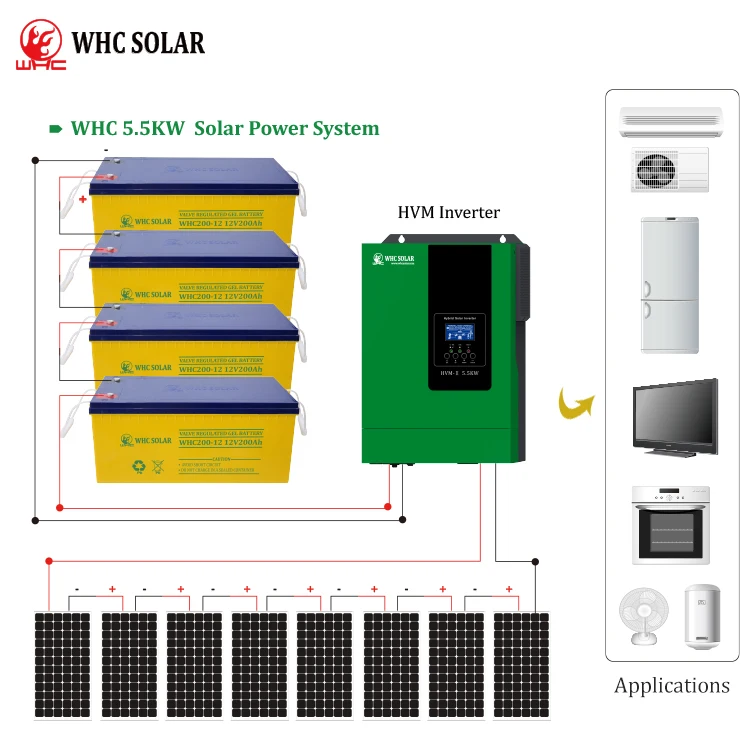 WHC SOLAR 5000 Watts 1Kva 2Kva 3Kva 3.5Kva 5Kw 10Kva 500Kw On Off Grid Tie Mppt Pure Sine Wave Solar Inverter Hybrid