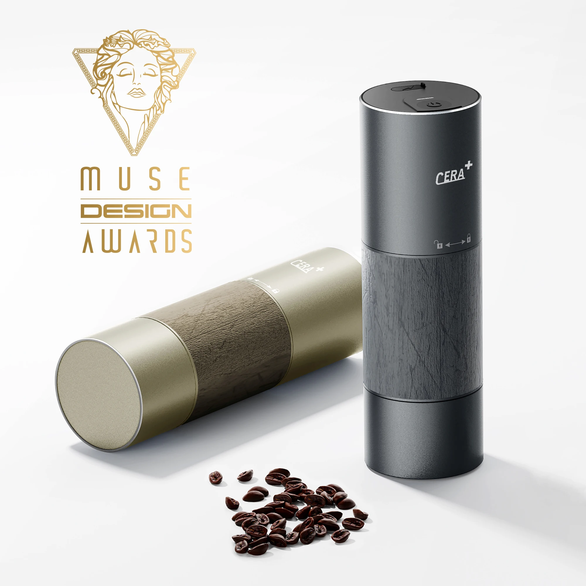 CERA+ Electric Espresso Coffee Bean Grinder Machine Stainless Steel Manual Burr Portable Coffee Grinder