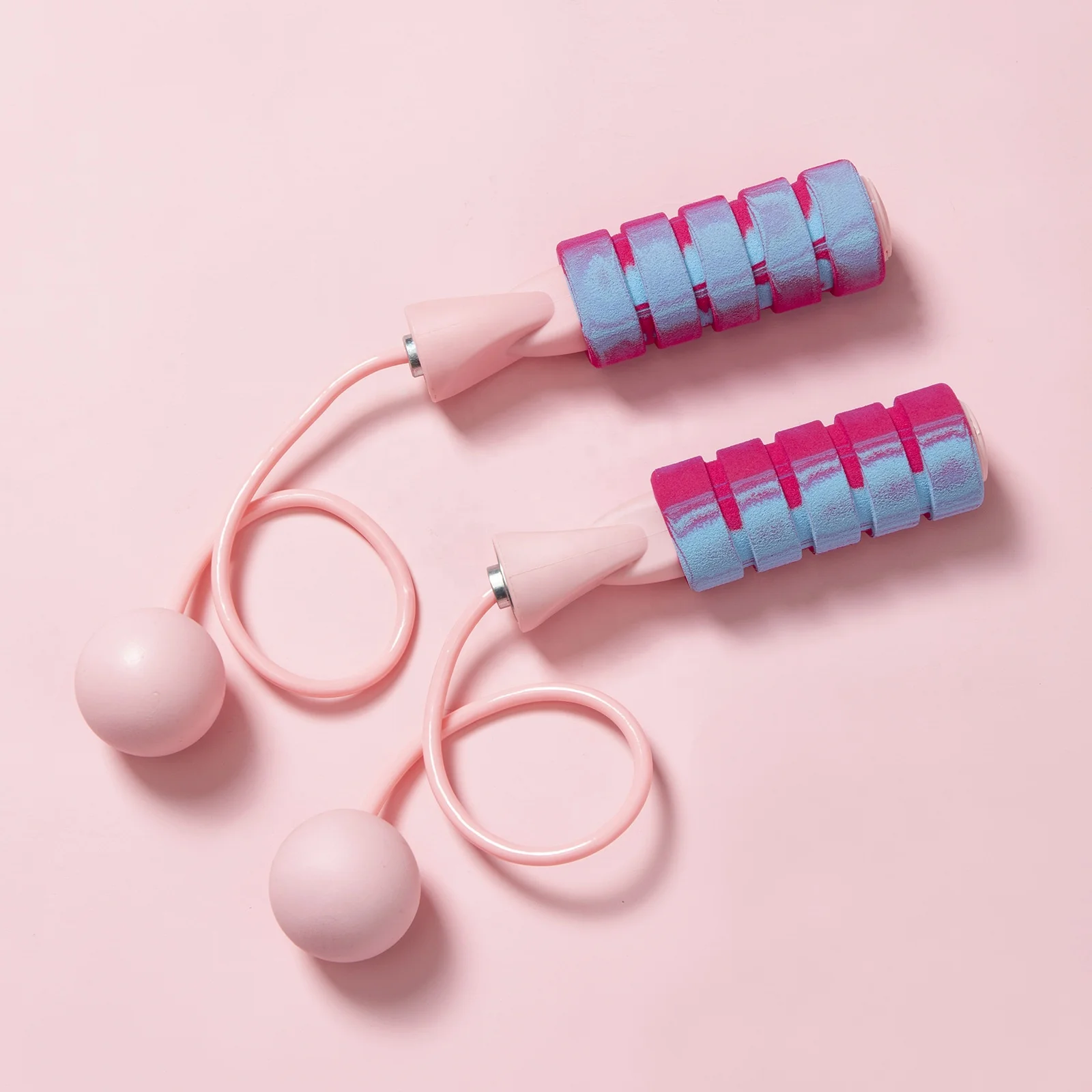 Home Sport Anti-Slip Foam Grip Handles Ropeless Skipping For Fitness Exercise No Line Speed Bearing Skipping Jump Rope