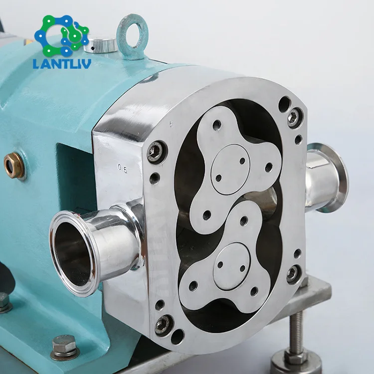 Food Grade Rotary Lobe Pump High Viscosity Syrup Jam Sanitary Transfer Pump SS316L 3kw Positive Displacement Pump For Seasonings