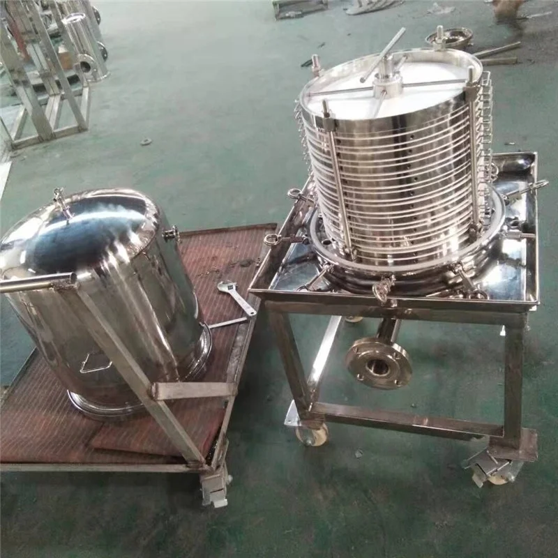 
Vertical Cylinder Stainless Steel Filter Press Pharmacy Beer Make wine Biological agents 