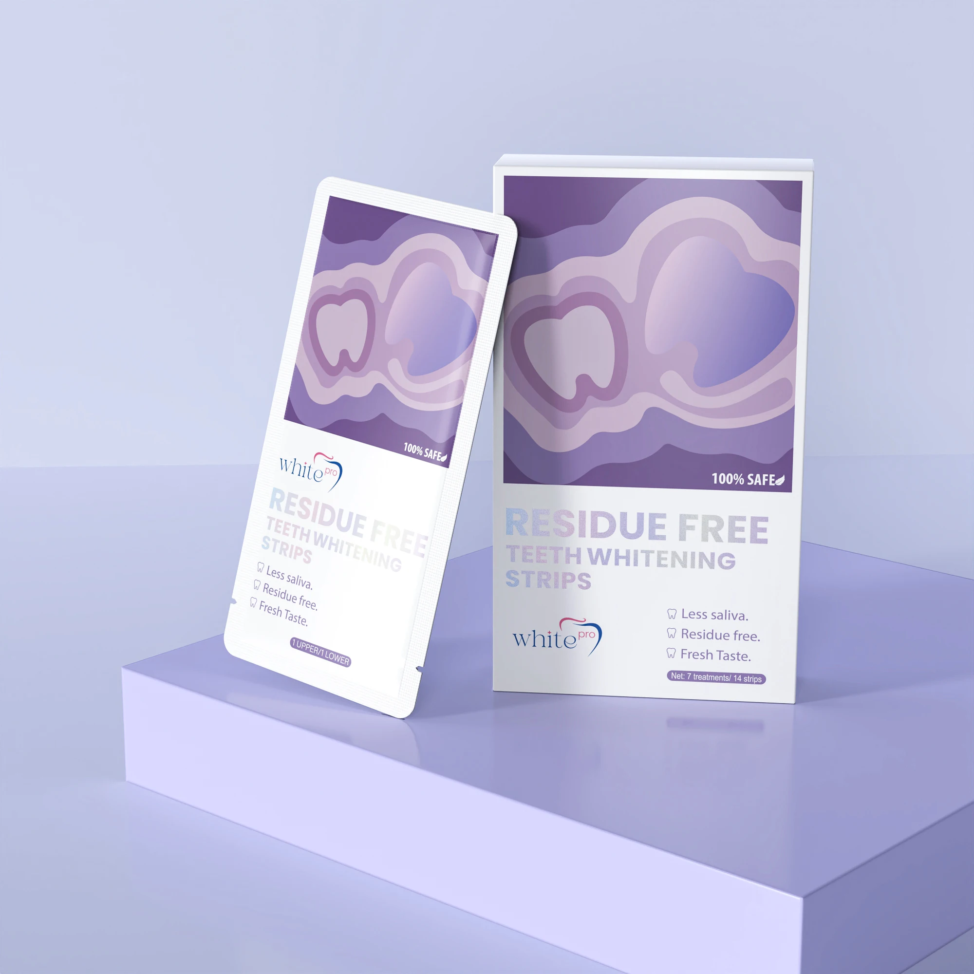 Wholesale HP Residue Free Teeth Stripes Cleaning Smile Teeth Whitening Strips White Mint For Daily Dental Care