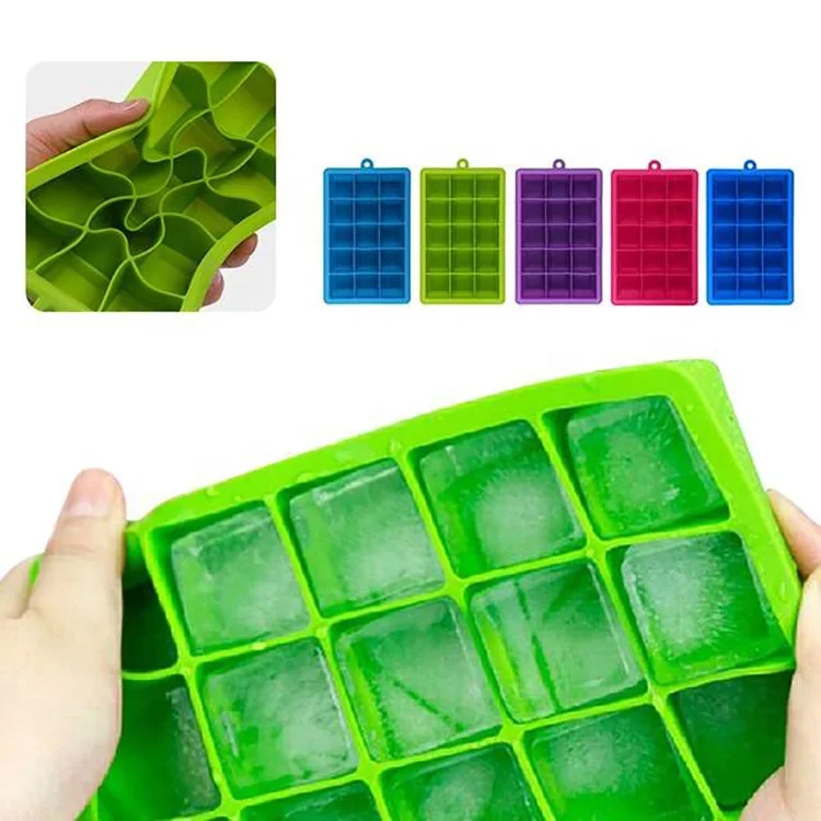 Hot sale LFGB good quality double wall 304 stainless steel ice bucket with tong lid and silicone ice cube mold tray