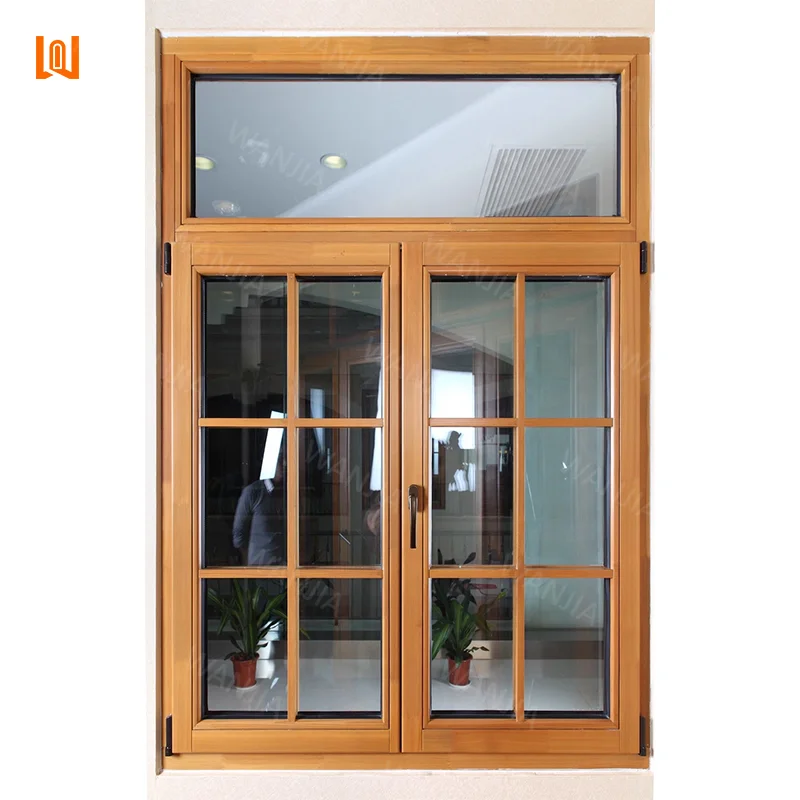 High quality custom modern interior wooden window design aluminum casement window aluminum clad window