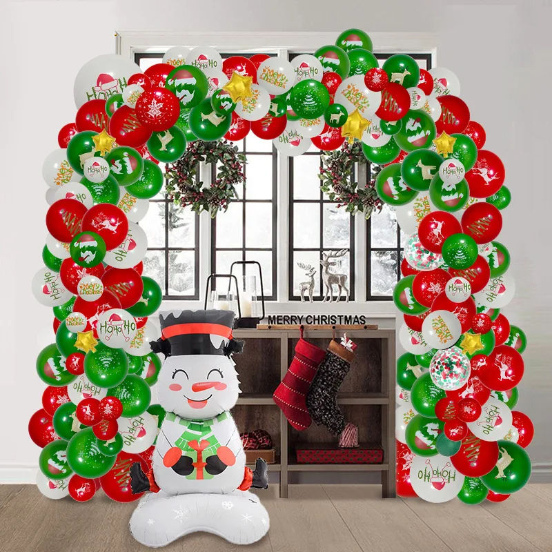 Wholesale Manufacturer Christmas Balloon DIY Magic Originality Balloons 100PCS Christmas Balloons Tree Elk Santa Claus Latex