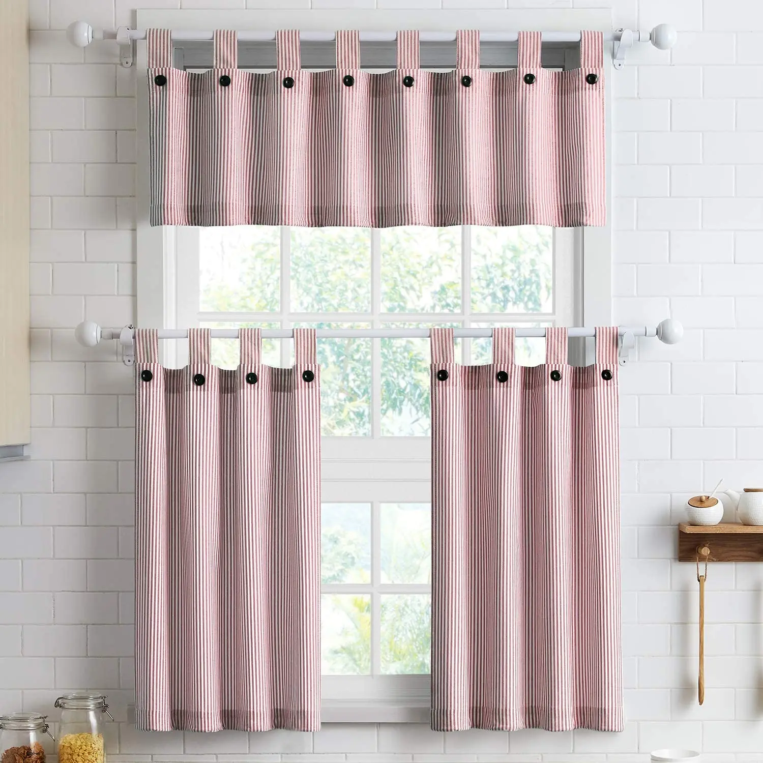 christmas kitchen curtains Ready Made Blackout Curtain For Kitchen