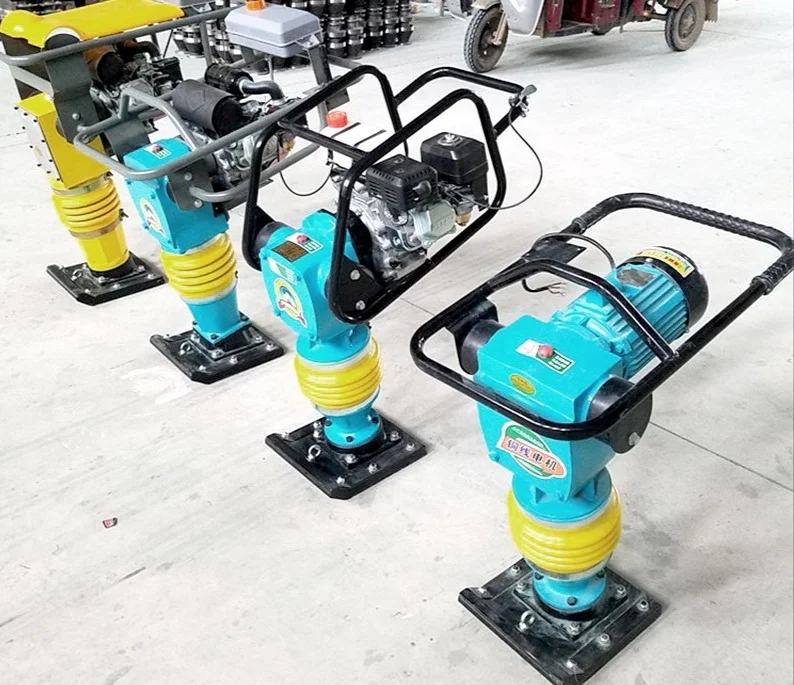 High quality Tamper Rammer Machine For Tamping Sand Or Earth 1.5t Exciting Force Gasoline Tamping Rammer