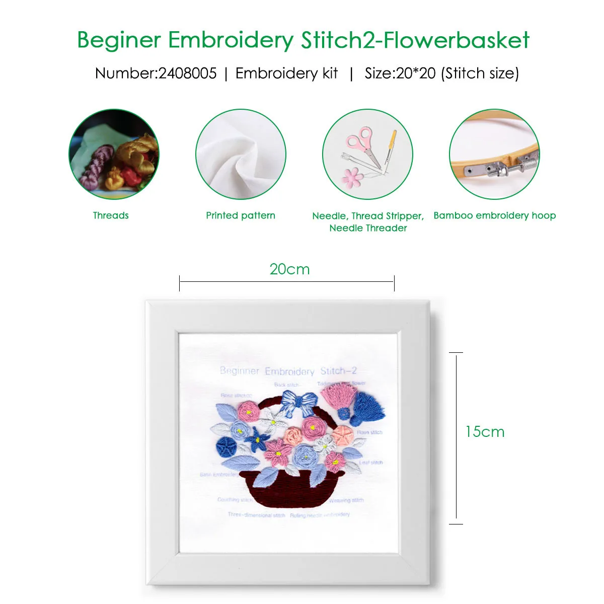 Factory Supply Custom Diy Embroidery Kit Unique Custom Embroidery Men Velvet Sets Handmade Embroidery Set