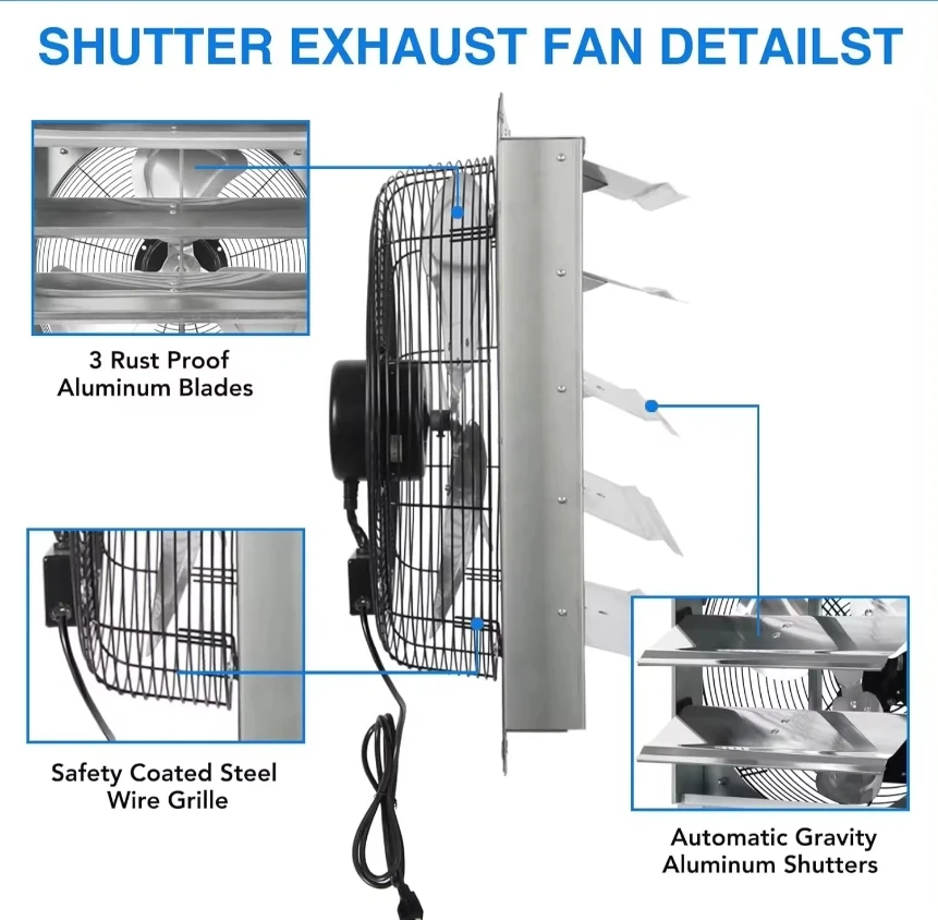 High air volume exhaust fan pressure centrifugal fan strong energy ventilation fan for greenhouse and kitchen use