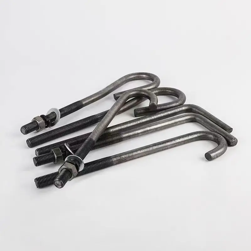 Machine J Hook J Bolt Four-Component Set Roofing Bolt DIN Standard Foundation Bolt Anti-corrosion Wear Resistance M6-M30