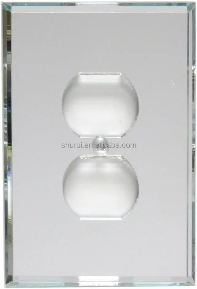 FHC Clear Single Duplex Plug Acrylic Mirror Plates
