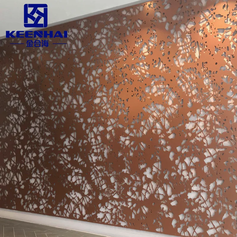 Decorative Wall Panels Laser Cut Aluminum Alloy Fireproof and Brushed Surface for House and Hotel Interior Design