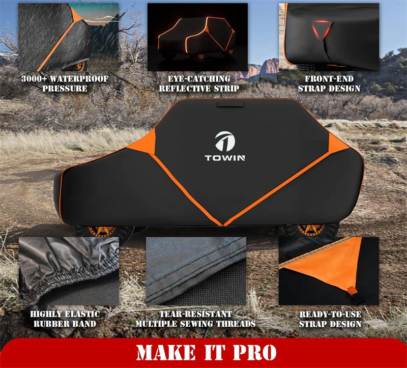 Factory Directly Supply Waterproof 125 Inch UTV covers All Weather Protection Outdoor ATV/UTV Cover