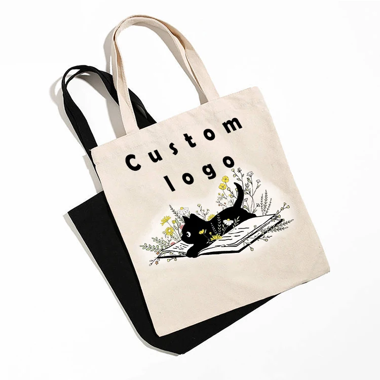 Manufacturers Printable Blank Canvas Tote Bag Long Handled Bread Bag Cotton Cotton Tote Bag Eco Friendly