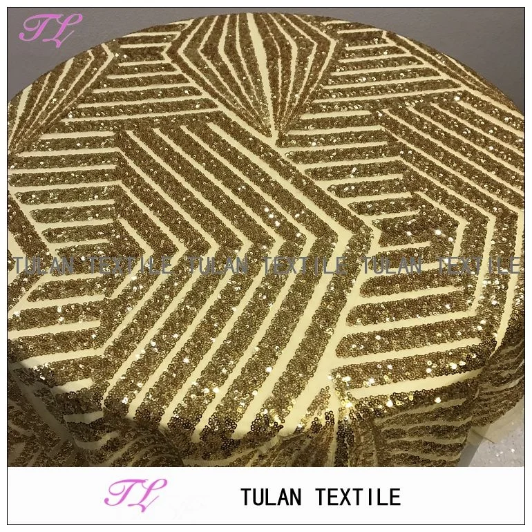 Роскошная золотая вышитая блестящая кружевная Скатерть для свадьбы