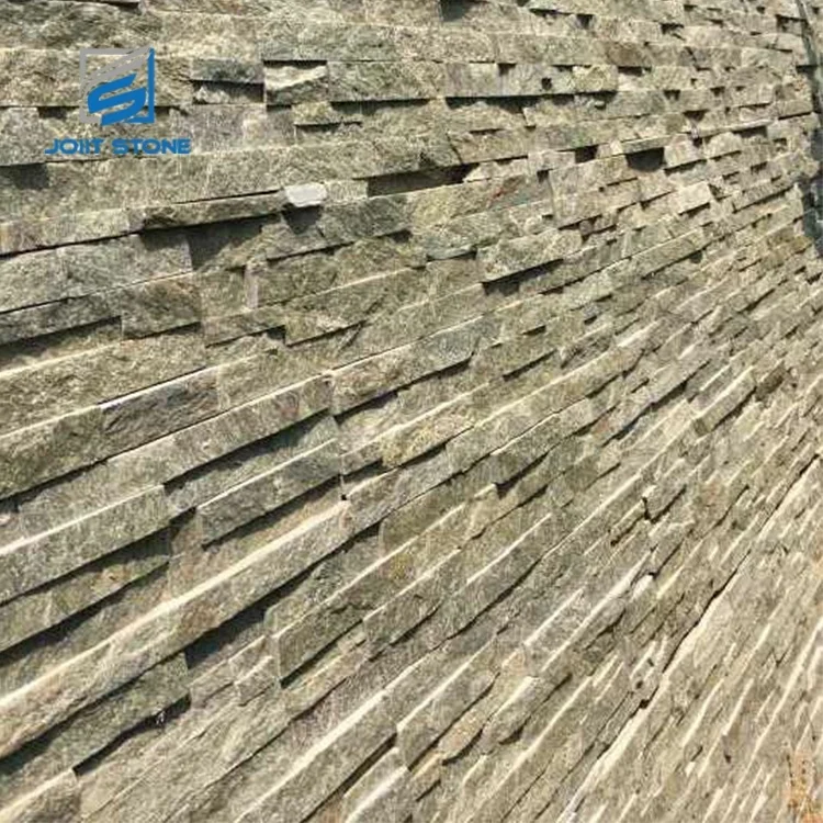 Exterior Green Wall Cladding Quartzite Stacked Stone Natural Culture Stone